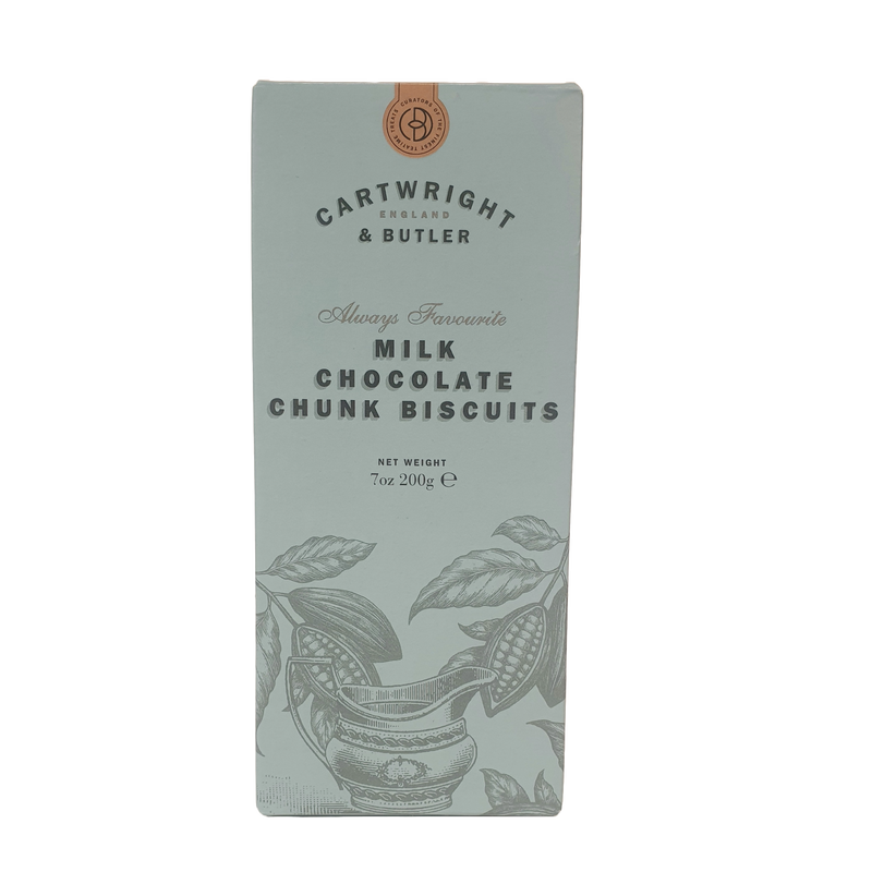 Milk Chocolate Chunk Biscuits i karton