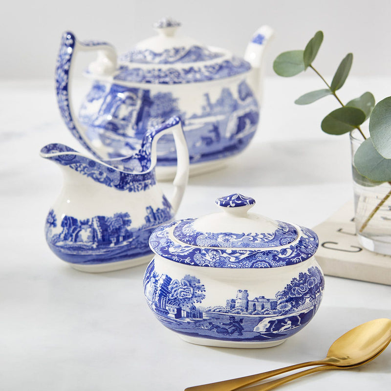 Blue Italian Sugar bowl