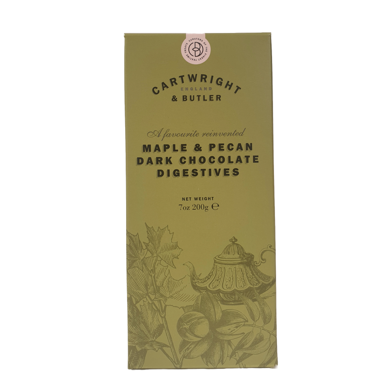 Maple & Pecan Dark Chocolate Digestives i karton
