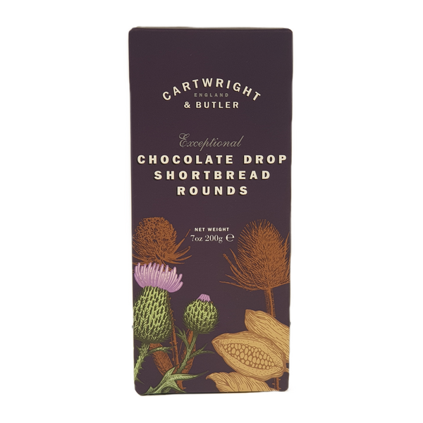 Chocolate Drop Shortbread Rounds in carton
