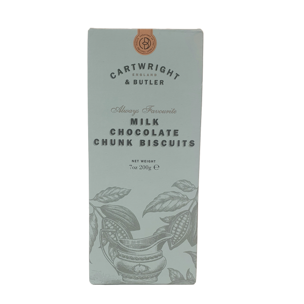 Milk Chocolate Chunk Biscuits i karton
